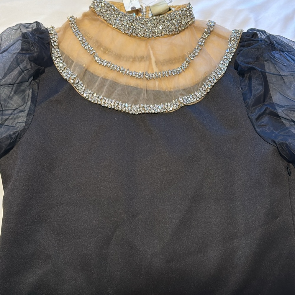 Anthropologie Pinnacle by SSS Embellished Yoke Mini Dress - Picture 6 of 16